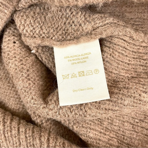 Free People Brown Alpaca Wool Blend V-Neck Sweater - Picture 9 of 11